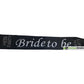 HEN'S NIGHT SASH Party Girls Wedding Bridesmaid Bridal Bride To Be Satin Sashes - Bride To Be (Black 2)