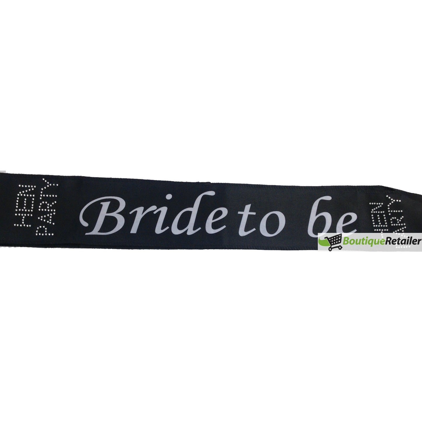 HEN'S NIGHT SASH Party Girls Wedding Bridesmaid Bridal Bride To Be Satin Sashes - Bride To Be (Black 2)