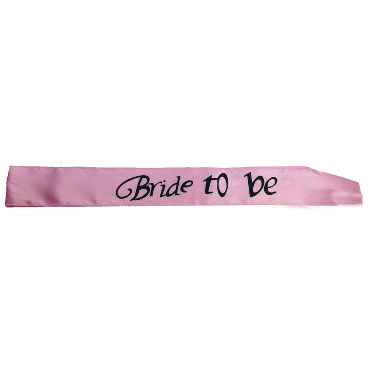 HEN'S NIGHT SASH Party Girls Wedding Bridesmaid Bridal Bride To Be Satin Sashes - Bride To Be (Light Pink)