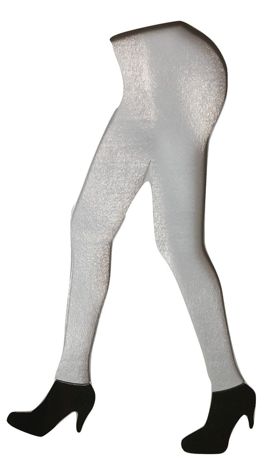 DELUXE METALLIC LEGGINGS Shiny Neon Stretch Dance Costume Fancy Dress Party - White