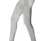 DELUXE METALLIC LEGGINGS Shiny Neon Stretch Dance Costume Fancy Dress Party - White