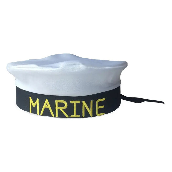 Mini Sailor Cap Hat for Party Costume - White/Black