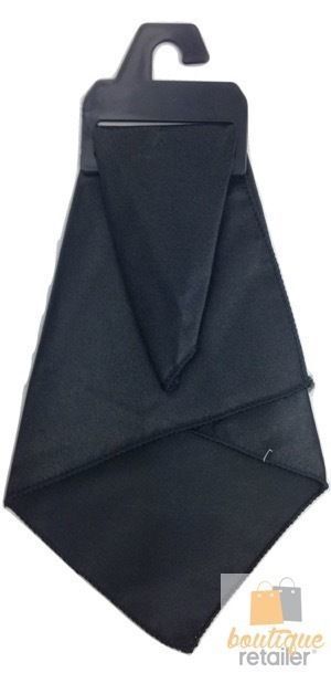 Mens POCKET SQUARE Party Silk Suit Handkerchief Kerchief Hanky Wedding  - Black