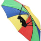 RAINBOW UMBRELLA HAT Rain Novelty Cap Costume Outdoor Camping Beach Fishing