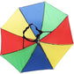 RAINBOW UMBRELLA HAT Rain Novelty Cap Costume Outdoor Camping Beach Fishing