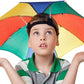 RAINBOW UMBRELLA HAT Rain Novelty Cap Costume Outdoor Camping Beach Fishing