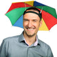 RAINBOW UMBRELLA HAT Rain Novelty Cap Costume Outdoor Camping Beach Fishing