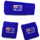 WRISTBAND & HEADBAND SET Tennis Terry Towelling Cotton Sweat Band Team Gym  - Australia Flag