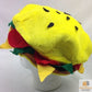 BURGER HAT Costume Party Adult Unisex Novelty Cap Funny Fast Food Hamburger