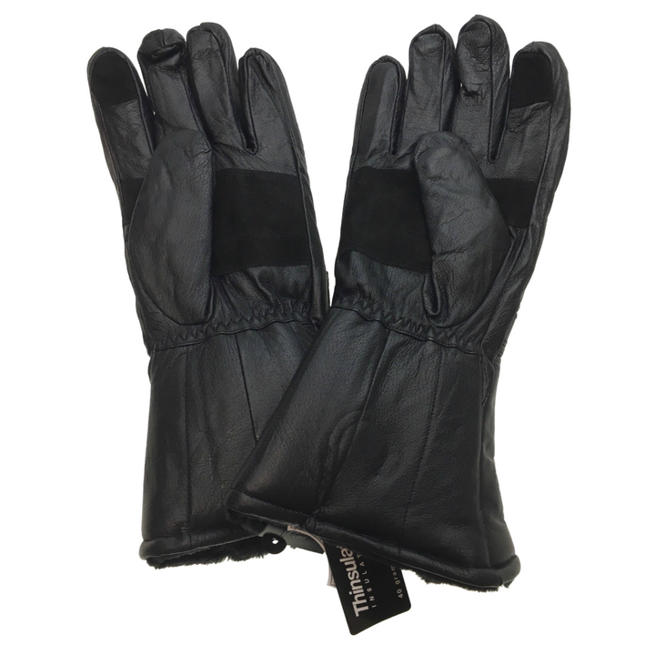 3M Winter Motorbike Bike Waterproof Gloves Leather Motor Bicycle Motorcycle - Black - S