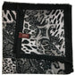 DENTS Ladies Animal Print & Paisley Scarf MADE IN ITALY Womens Warm Winter - Black