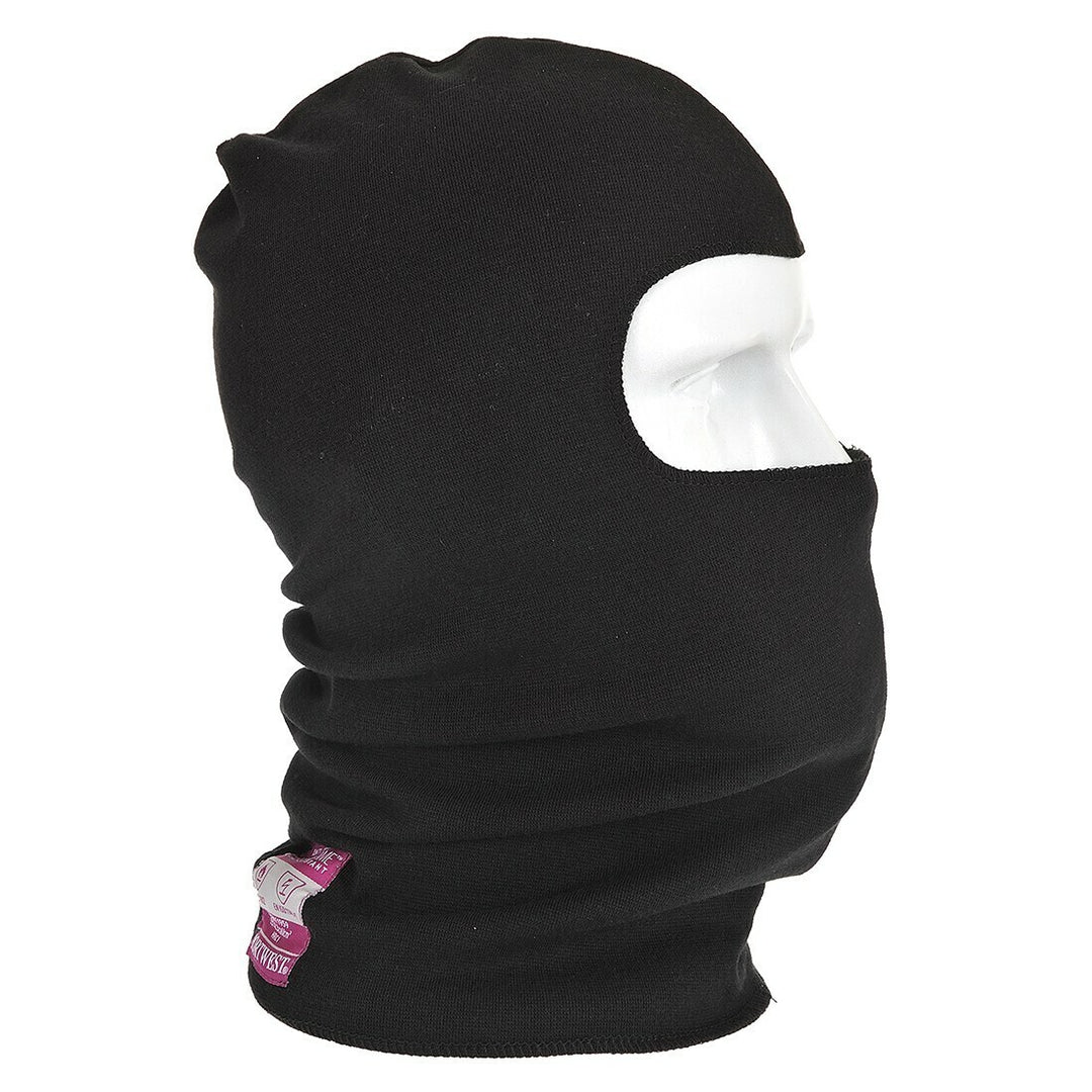 PORTWEST Flame Resistant Anti Static Balaclava Beanie Hat Warm Face Mask Ski  - Black