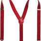 GLITTER SPARKLE SUSPENDERS Braces Clipon Elastic Y-Back Slim Adjustable  - Red (Glitter)