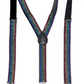 GLITTER SPARKLE SUSPENDERS Braces Clipon Elastic Y-Back Slim Adjustable  - Rainbow (Glitter)