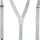 GLITTER SPARKLE SUSPENDERS Braces Clipon Elastic Y-Back Slim Adjustable  - White (Glitter)