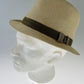 Dents Mens Straw Hat Toyo Trilby Fedora Summer Sun Stingy Brim  - Natural/Brown - L/XL