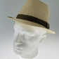 Dents Mens Straw Hat Toyo Trilby Fedora Summer Sun Stingy Brim  - Natural/Brown - L/XL