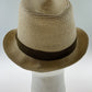 Dents Mens Straw Hat Toyo Trilby Fedora Summer Sun Stingy Brim  - Natural/Brown - L/XL