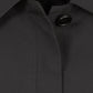 Womens Winter Button Long Trench Coat Jacket Parka Overcoat - Black - XX-Large