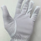 Deluxe Short White Stripe Satin Gloves Magician Driving Wedding Glove One Size