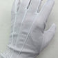 Deluxe Short White Stripe Satin Gloves Magician Driving Wedding Glove One Size