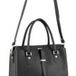 Morrissey Italian Womens Structured Leather Handbag Ladies Bag - Black