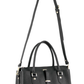 Morrissey Italian Womens Structured Leather Handbag Ladies Bag - Black