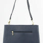 Morrissey Ladies Italian Structured Leather Cross Body Handbag Bag Womens - Navy