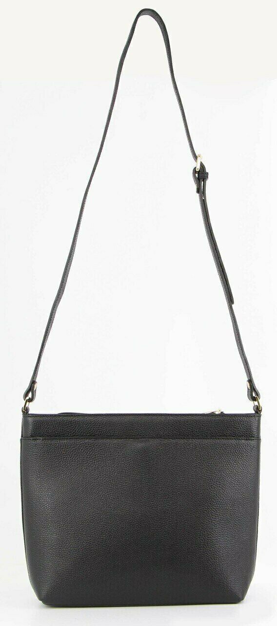 Morrissey Italian Genuine Leather Bag Cross Body Handbag Ladies iPad - Black