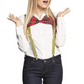 NERD COSTUME KIT Set Geek Glasses Fancy Dress Retro Funny Braces Bow Tie Party