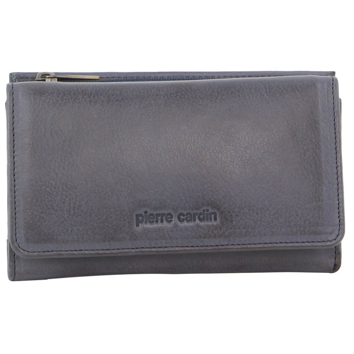 Pierre Cardin Womens Soft Italian Leather RFID Purse Wallet Rustic - Teal