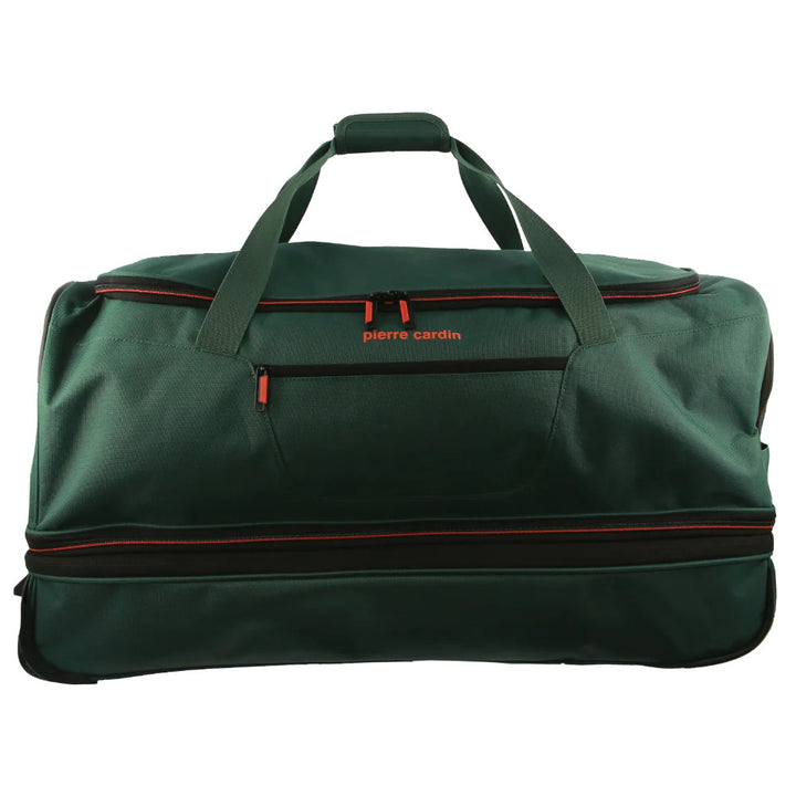 Pierre Cardin Trolley Bag Medium Soft Travel Luggage Wheeled Duffle 72cm - Green