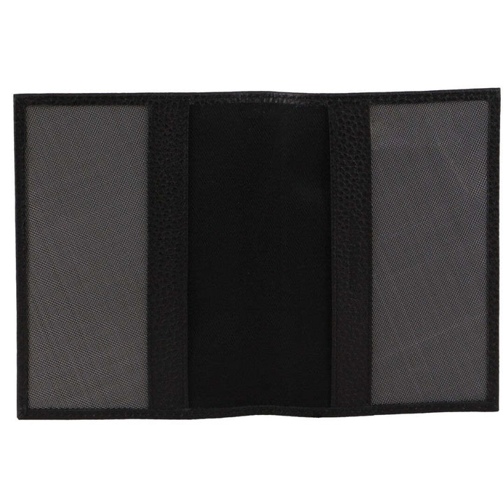 Pierre Cardin Slim Leather Passport Wallet Holder RFID Case Cover - Black