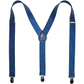 Mens Suspenders Braces Adjustable Strong Clip On Elastic Formal Wedding Slim - Blue (Glitter)