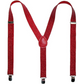 Mens Suspenders Braces Adjustable Strong Clip On Elastic Formal Wedding Slim - Red (Glitter)