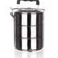 Stackable 3-Tier Stainless Steel Lunch Bento Box Tiffin Storage Pot - 23cm x 15cm