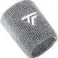 Tecnifibre Tennis XL Wristband Wrist Bands Sweatband Sport Squash Cotton - Silver