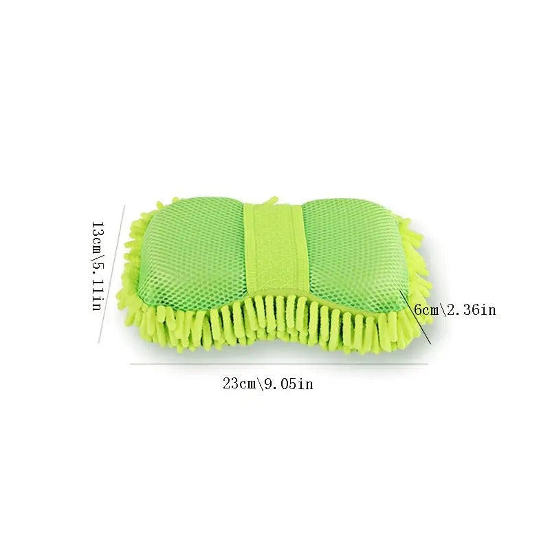 Microfibre Car Wash Mitt Chenille Sponge Ultra Absorbent Drying Towel For Car