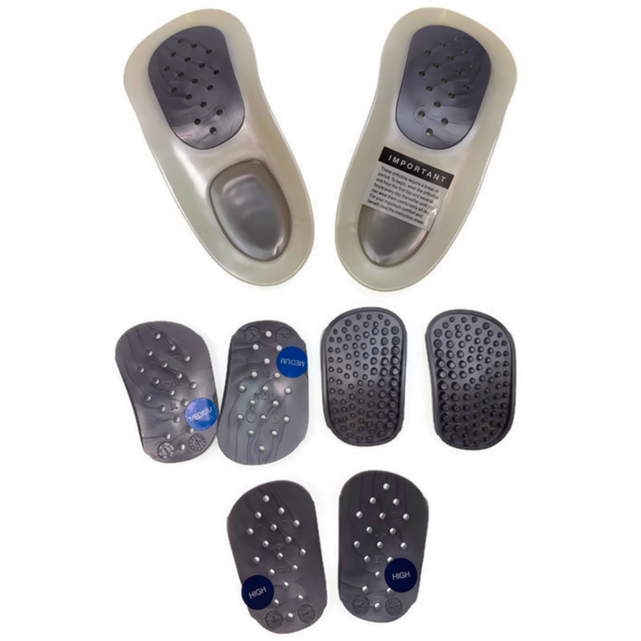 WALKFIT ORTHOTICS Insoles Walk Fit Foot Feet Support PLATINUM SILVER - I (Womens 13-13.5, Mens 12-12.5)