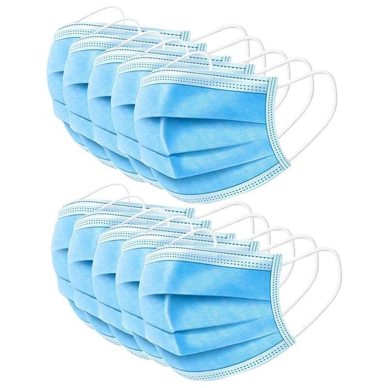 50x CE CERTIFIED Disposable SURGICAL MASKS Face Guard Dust Mouth 3 Ply Air Purifying