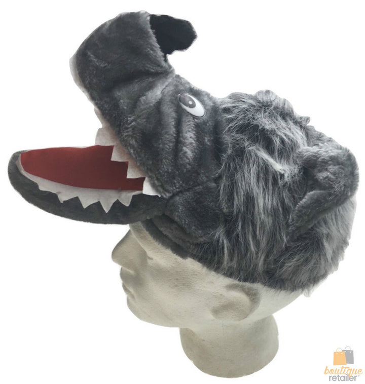 WOLF HAT Funny Party Costume Adult Childrens Animal Fancy Dress Halloween Cap