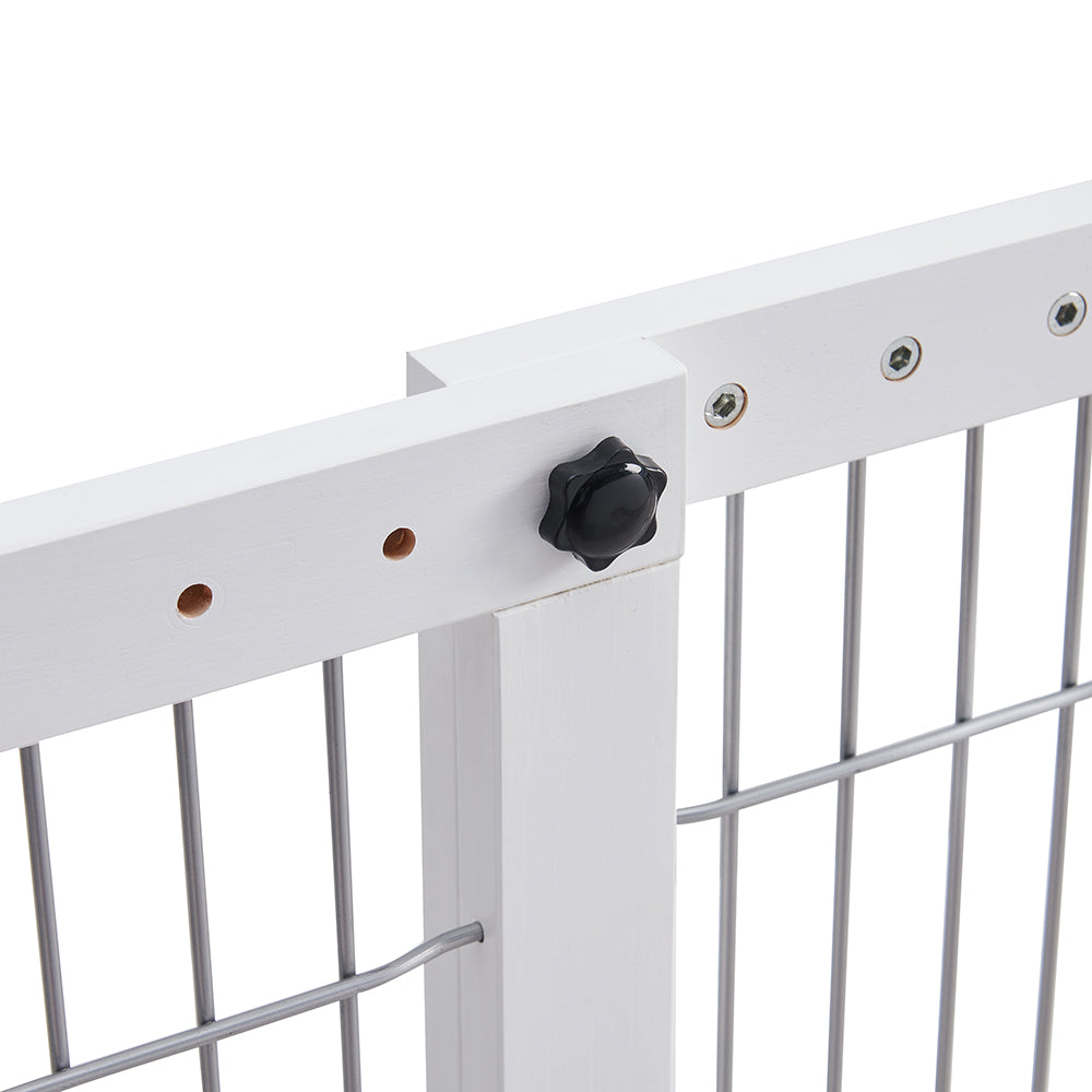 Freestanding Retractable Dog Barrier with Gate Large