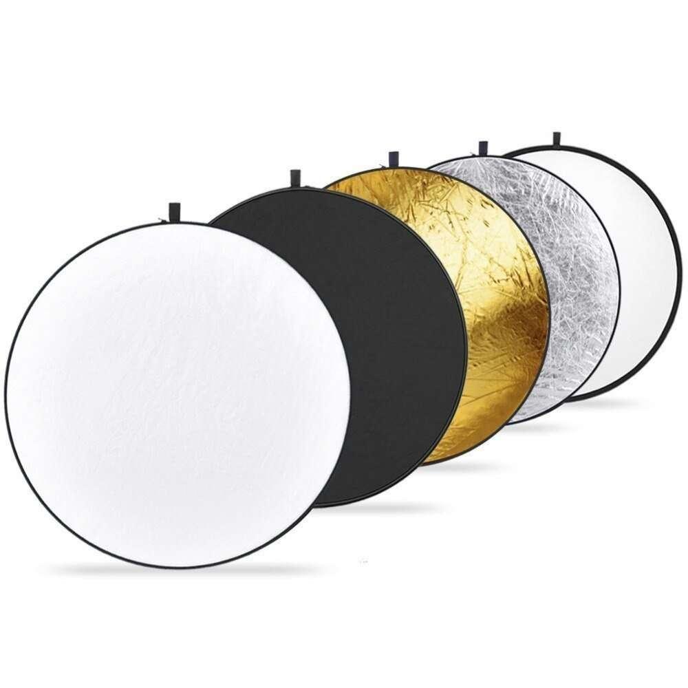 HRIDZ 80CM Portable 5 in 1 Collapsible Round Multi Disc Light Reflector