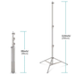 3Pcs 260cm Heavy Duty Stainless Steel Light Stand for Photo and Video