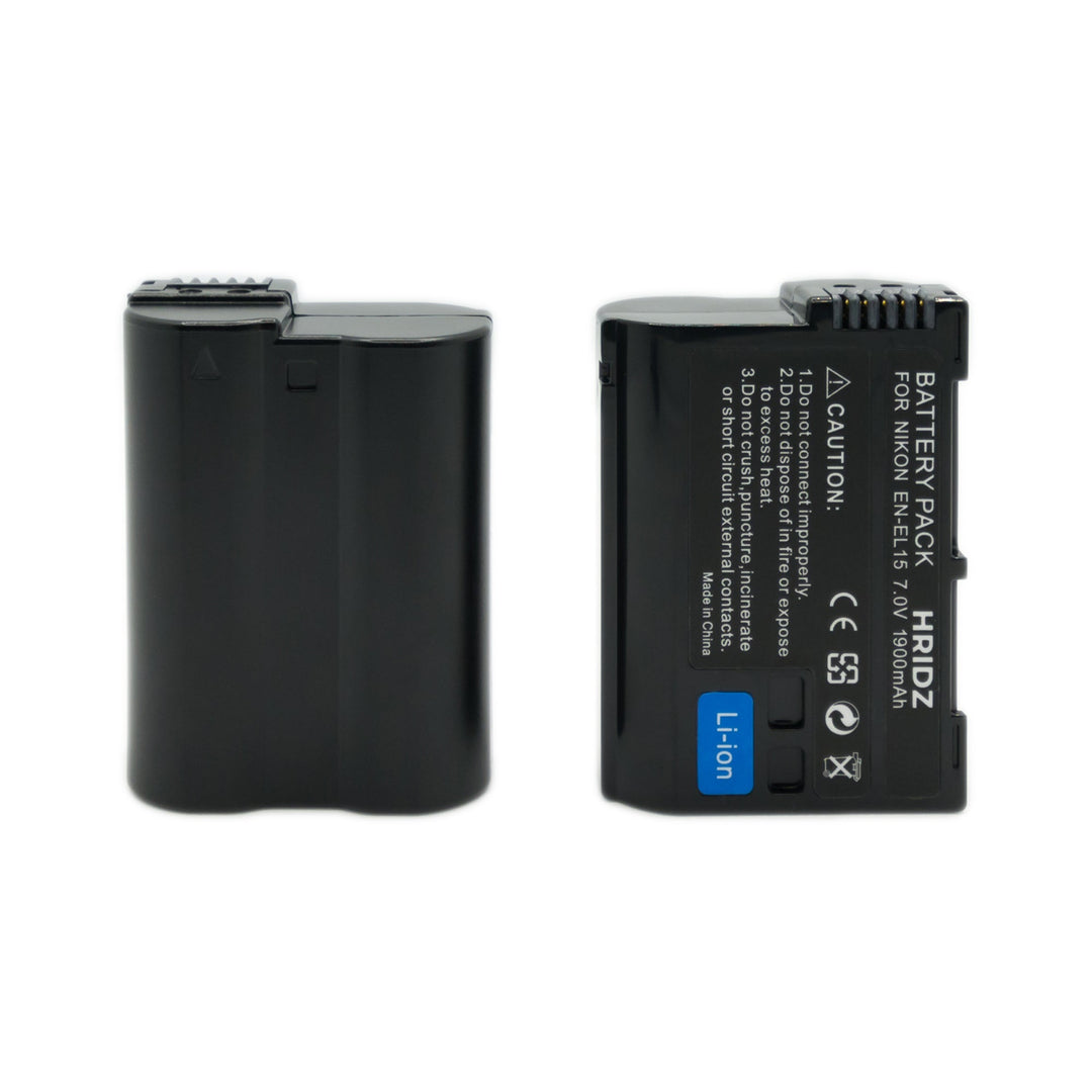 Hridz EN-EL15 Battery & Charger set for Nikon Z6, Z7, D780, D500, D600, D610, D750, D800, D810, D810a, D850