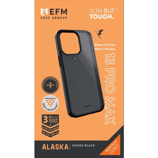 EFM Alaska Armour with D3O Crystalex Case for iPhone 13 Pro Max (6.7") - Black