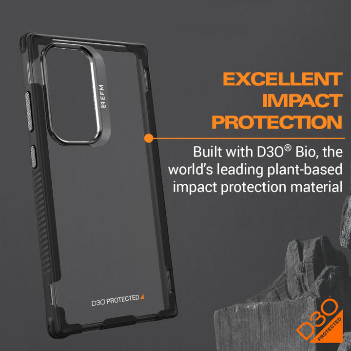 EFM Cayman Case Armour with D3O BIO for Samsung Galaxy S24 Ultra - Carbon