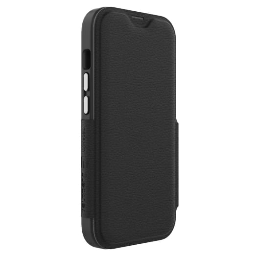 EFM Monaco Case Armour with ELeather and D3O 5G Signal Plus Technology For iPhone 13 (6.1")/iPhone 14 (6.1") - Black / Space Grey