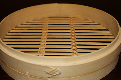 12 Inch Brand New Bamboo Steamer Set-2 Steamer Baskets With 1 Lid