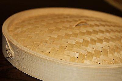 12 Inch Brand New Bamboo Steamer Set-2 Steamer Baskets With 1 Lid